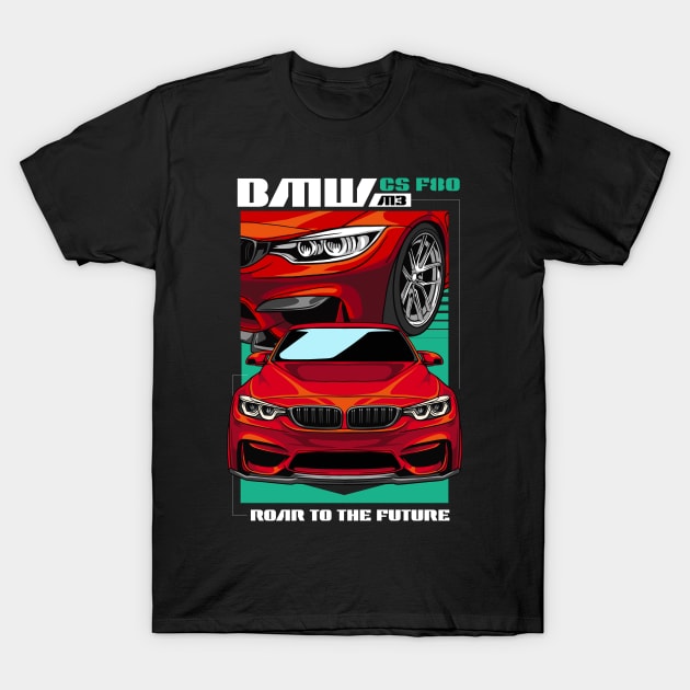 BMW M3 F80 Road To The Future T-Shirt by Harrisaputra